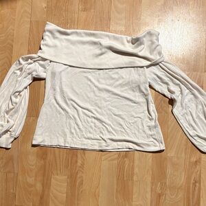 Banana Republic Soft Luxe White Top - off the shoulder XL
